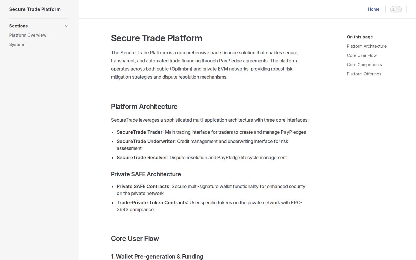 SecureTrade Platform documentation site.